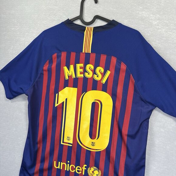 Nike Lionel Messi FC Barcelona 2018 Medium Jersey Embroidered Patches - See Info - Picture 4 of 16